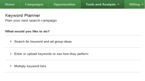 Google Keyword Planner