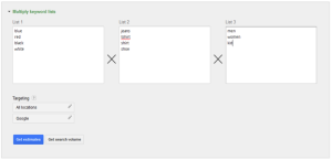 Multiply Keyword Lists