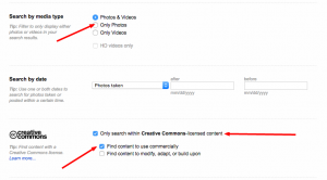 Flickr Advanced Search